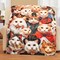 Collections Etc Unique Cats in Costumes Soft Fleece Throw Blanket
